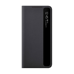 Чехол-книжка Samsung Smart Clear View Cover для Samsung Galaxy S21 Plus полиуретан, поликарбонат, чёрный
