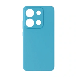 Клип-кейс (накладка) Silicone cover закрытый для Xiaomi Redmi Note 14S силикон, голубой