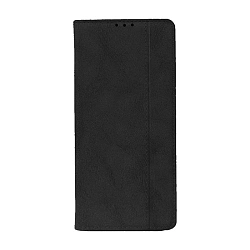 Чехол-книжка Premium Rich Boss для Samsung Galaxy S24 FE искусственная кожа, чёрный