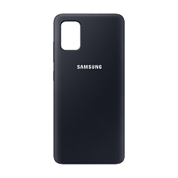 Клип-кейс (накладка) Silicone cover закрытый для Samsung Galaxy A51 силикон, чёрный