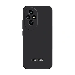 Клип-кейс (накладка) Silicone cover закрытый для Honor 200 силикон, чёрный