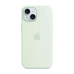 Клип-кейс (накладка) Silicone Case MagSafe для Apple iPhone 15 силикон, мятный