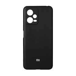 Клип-кейс (накладка) Silicone cover закрытый для Xiaomi Redmi Note 12 5G / Poco X5 5G силикон, чёрный