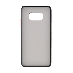 Клип-кейс (накладка) Shell для Xiaomi Poco X3 NFC / Poco X3 Pro пластик, затемнённый с чёрной рамкой