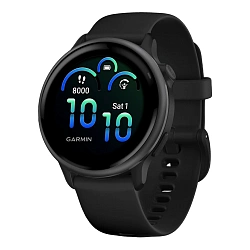 Умные часы Garmin Vivoactive 6 тёмно-серый (чёрный ремешок)