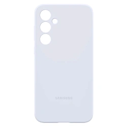 Клип-кейс (накладка) Silicone cover закрытый для Samsung Galaxy A35 силикон, голубой