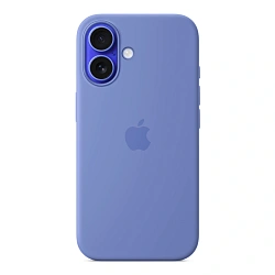 Клип-кейс (накладка) Silicone Case MagSafe для Apple iPhone 16 силикон, серо-лавандовый