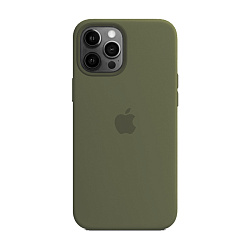 Клип-кейс (накладка) Silicone Case для Apple iPhone 12 Pro Max силикон, хаки