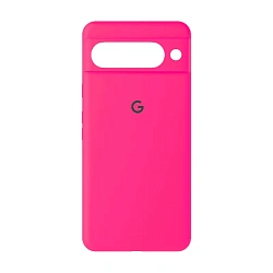 Клип-кейс (накладка) Silicone cover закрытый для Google Pixel 9 силикон, ярко-розовый