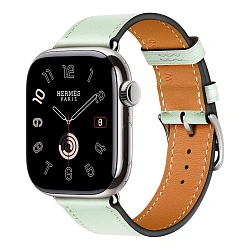 Умные часы Apple Watch Hermes Series 11 42mm GPS + Cellular Silver Titanium Case Vert Peppermint Single Tour Strap