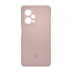 Клип-кейс (накладка) Silicone cover закрытый для Xiaomi Redmi Note 12 Pro 5G силикон, пудровый