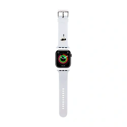 Ремешок CG Mobile Karl Lagerfeld 3D Rubber NFT Karl Head для Apple Watch 38 / 40 / 41 / 42mm силикон белый