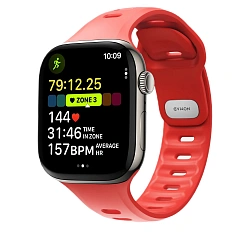 Спортивный ремешок Nomad Tempo Band для Apple Watch 44 / 45 / 46 / 49mm фторэластомер красный