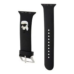 Ремешок CG Mobile Karl Lagerfeld 3D Rubber NFT Choupette Head для Apple Watch 38 / 40 / 41 / 42mm силикон чёрный