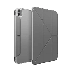 Чехол-книжка c отделением под стилус UNIQ Camden Click для Apple iPad Pro 13" (2024 / 2025)  полиуретан, искусственная кожа, серый