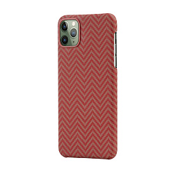 Клип-кейс (накладка) Pitaka MagEZ Case для Apple iPhone 11 Pro кевлар (арамид), красно-оранжевый (плетение "ёлочка")