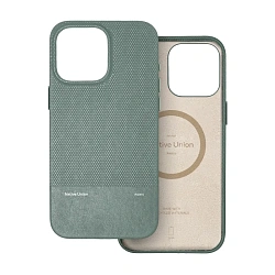 Клип-кейс (накладка) Native Union (Re) Classic Case для Apple iPhone 16 Pro Max полиуретан, поликарбонат, ткань, зелёный