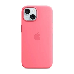 Клип-кейс (накладка) Silicone Case MagSafe для Apple iPhone 15 силикон, розовый