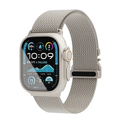 Миланский сетчатый браслет VLP Milanese Band Pro для Apple Watch 44 / 45 / 46 / 49mm сталь серый