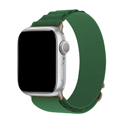 Ремешок альпийская петля для Apple Watch 38 / 40 / 41 / 42mm нейлон зелёный
