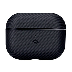 Кобура Pitaka MagEZ Case для Apple AirPods Pro кевлар (арамид), чёрно-серый (полоска)
