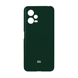 Клип-кейс (накладка) Silicone cover закрытый для Xiaomi Redmi Note 12 5G / Poco X5 5G силикон, тёмно-зелёный