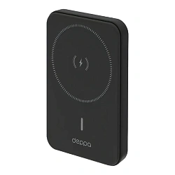 Внешний аккумулятор с беспроводной зарядкой Deppa NRG Magsafe Basic 5000 мАч 15 Вт чёрный