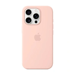 Клип-кейс (накладка) Silicone Case для Apple iPhone 16 Pro силикон, пудровый