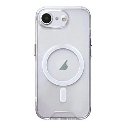 Клип-кейс (накладка) Space MagSafe для Apple iPhone 16e / 17e полиуретан, поликарбонат, прозрачный