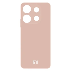 Клип-кейс (накладка) Silicone cover закрытый для Xiaomi Redmi Note 13 4G силикон, пудровый
