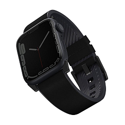 Ремешок UNIQ Straden для Apple Watch 44 / 45 / 46 / 49mm кожа чёрный