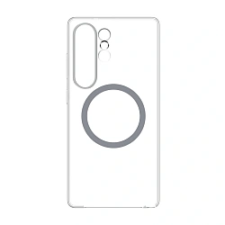 Клип-кейс (накладка) Samsung Clear Case MagSafe для Samsung Galaxy S25 Ultra полиуретан, поликарбонат, алюминий, прозрачный
