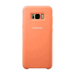 Клип-кейс (накладка) Silicone cover для Samsung Galaxy S8 силикон, оранжевый