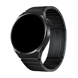 Блочный браслет ZN40 для Samsung Watch 22mm титан чёрный