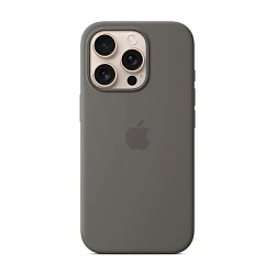 Клип-кейс (накладка) Silicone Case MagSafe для Apple iPhone 16 Pro силикон, серый