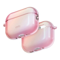 Кобура UNIQ Iridescia для Apple AirPods Pro 3 полиуретан, голографический розовый