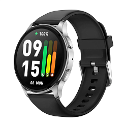 Умные часы Xiaomi Amazfit POP 3R серебристый (чёрный ремешок)