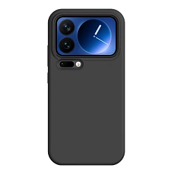 Клип-кейс (накладка) Silicone cover закрытый для Xiaomi 17 Pro силикон, чёрный