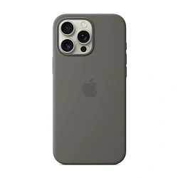 Клип-кейс (накладка) Silicone Case MagSafe для Apple iPhone 16 Pro Max силикон, серый