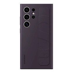 Клип-кейс (накладка) Samsung Standing Grip Case для Samsung Galaxy S24 Ultra поликарбонат, силикон, тёмно-фиолетовый