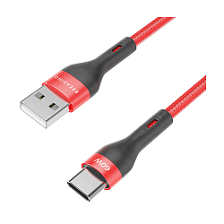 Дата-кабель Breaking Tissue Type-C 1.2 м, красный