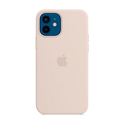 Клип-кейс (накладка) Silicone Case для Apple iPhone 12 / 12 Pro силикон, тёмно-кремовый