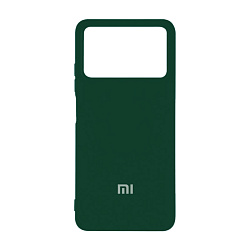 Клип-кейс (накладка) Silicone cover закрытый для Xiaomi Poco M4 Pro 5G силикон, тёмно-зелёный