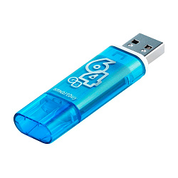 USB-флешка SmartBuy Glossy 64 ГБ, синий