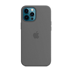 Клип-кейс (накладка) Silicone Case для Apple iPhone 12 Pro Max силикон, тёмно-серый