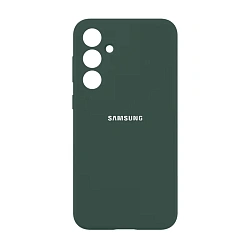 Клип-кейс (накладка) Silicone cover закрытый для Samsung Galaxy A16 силикон, тёмно-зелёный