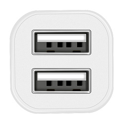 Автомобильное зарядное устройство + кабель Lightning Hoco Z12 12 Вт, белый