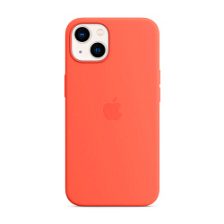 Клип-кейс (накладка) Silicone Case для Apple iPhone 13 силикон, оранжевый