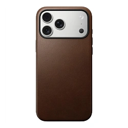 Клип-кейс (накладка) Nomad Modern Leather Case для Apple iPhone 17 Pro кожа, коричневый
