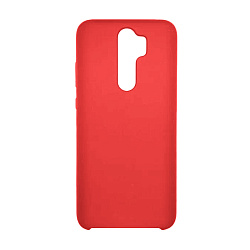 Клип-кейс (накладка) Silicone cover (без лого) для Xiaomi Redmi 9 силикон, красный